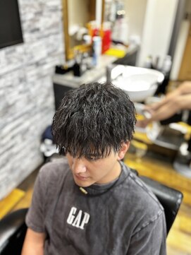 ツイストスパイラル/浦安/メンズパーマ/波巻きパーマ/理容室