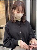 イヤリングベージュ/アッシュブラウン