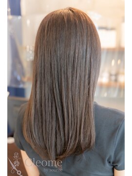 クレオメ バイ スーリール 五反田店(cleome by sourire) シースルーバング大人ガーリーミディアムレイヤーカット黒髪美髪