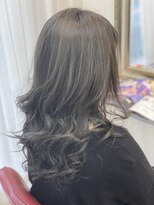 ヘアーサロン イルア 北越谷(hair salon I'LUNA)&nbsp;極細ハイライトネイビーアッシュ