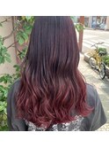 #チェリーレッド #グラデーションカラー #ケアブリーチ