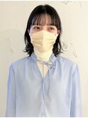"久保田"切りっぱなしボブワイドバングボブパーマ結べるボブ