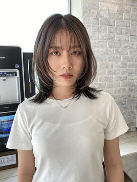ヘアー アレス(hair ales) 顔周りカット/ミディアムレイヤー/韓国レイヤー/
