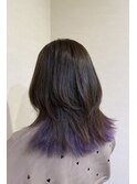 ウルフ×紫インナーカラー