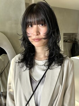 ハウ 心斎橋(how) ロング顔周りレイヤーカット小顔カット艶髪20代30代40代