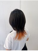 裾カラー　ビビットオレンジ　ウルフ