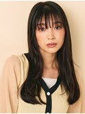 暗髪アッシュブラック抜け感エアストレートa北浦和30代40代tk1