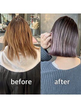 ガルボヘアー 桟橋店(garbo hair) バレイヤージュ　カラーカット　ボブ　ガルボ桟橋