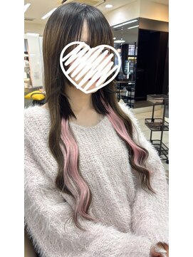 スタイル 横浜(STYLE) 横浜エクステンション/ブラウンロング/インナーピンク/長さだし