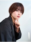 イメチェン外ハネボブ美髪ワイドバングレイヤーショート/原宿