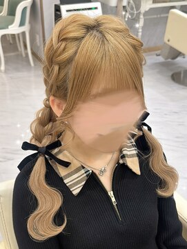 ヘアセットアリエス(aries) 編みおろしツイン