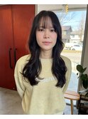 美髪透けカラー
