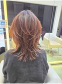 イメチェンミディアムウルフレイヤー30代40代50代田嶋g