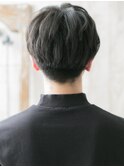 アッシュブラック重めマッシュ韓国ヘアj仙台