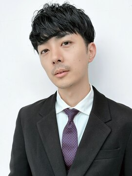 ロンドオム 池袋(Lond Homme) men's/メンズ/フェザーパーマ/サーフカール/ブルーブラック/池袋