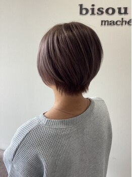 ビズヘアー マシェリ(bisou hair macherie)の写真/カウンセリングでなりたいを汲み取りあなたに似合うをデザイン◎伸びても可愛い、美フォルムショートヘア♪