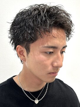 オーシャントーキョー 仙台(OCEAN TOKYO) スパイキーベリーショートツイストピンパーマ黒髪ツーブロック