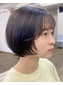 熊本ショート　ショートボブ　顔周りレイヤー　10代20代30代