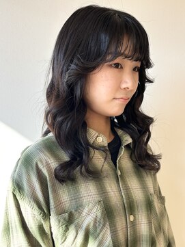 モリオフロムロンドン 松戸店(Morio from London) 【モリオ松戸　石山】黒髪巻き髪風パーマデジタルパーマ20代30代