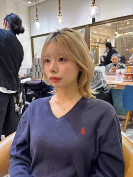 ロンドアベニール 北千住(Lond avenir) 韓国顔周り/バタフライカット/ミディアムレイヤーカット北千住
