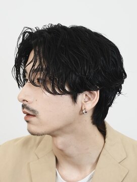 レタッチバイフィフス(RETOUCH by fifth) 原宿ルーズパーマオールバックヘアスパイラルパーマ大人色気ヘア