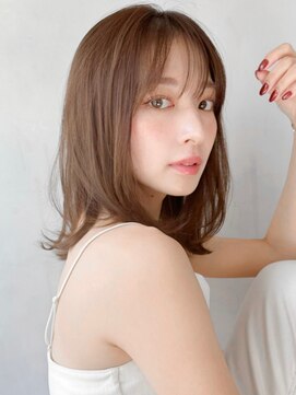 キリ 表参道(kyli) ワンカール前髪セミディくせ毛風カールモテ髪艶感結べるボブ