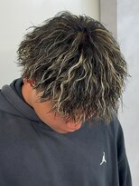 エルマーク 四条烏丸(L-MARK) メッシュハイライトスパイラルパーマツイストパーマツーブロック