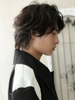 モッズヘア メン 仙台愛子駅前店(mod's hair men)&nbsp;20代30代カジュアル重め波打ちパーマ暗髪メンズショートb仙台