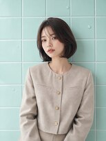 ヘアーサロン 6(hair salon)&nbsp;毛先ふんわりこなれ大人ボブ×ダークブラウン