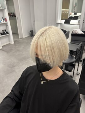 ナンバー 竪町(number+) ハイトーン リタッチのみ 透明感ブリーチカラー
