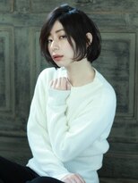 グラス(grass)&nbsp;黒髪　エフォートレス　抜け感　ミニマルボブ　用賀　美容室