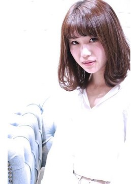 ホラン(HoLan) 【HoLan】ナチュラルストレートx毛先ワンカールxベージュ