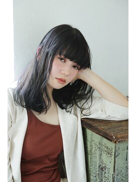 ルカ リノア(Luca lino:a) 【小松菜奈風】黒髪厚めバングスタイル☆/斜めバンク