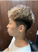 ミルクティーアッシュ　ショート刈り上げ