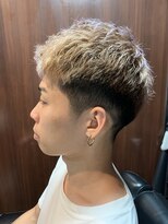 ヒロギンザ 新橋店(HIRO GINZA)&nbsp;ミルクティーアッシュ　ショート刈り上げ