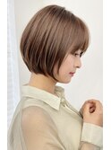 小顔ショートボブ×オリーブグレージュ【瀧上丈司】
