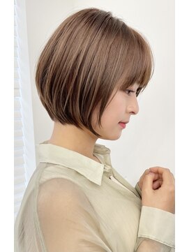 ミチオ ノザワ ヘアサロン ギンザ(Michio Nozawa HAIR SALON Ginza) 小顔ショートボブ×オリーブグレージュ【瀧上丈司】