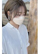 バンビ プライベート サロン(Bambi private salon)&nbsp;ダブルカラー*透明感ベージュカラー*愛されショートボブ*松平愛
