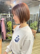 ヌード(NUDE)&nbsp;NUDE10代20代30代ミニボブ テラコッタオレンジ 大人ショートボブ