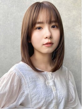 ラボヌール ヘアーウル 春日部西口店(La Bonheur hair heureux)の写真/地毛風ストレートで縮毛矯正をかけたと気づかれないほどの自然な仕上がりに!カット+ストレート¥14000～