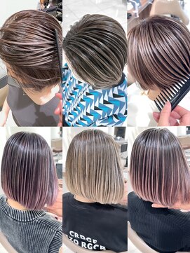 アッシュ 大宮店(Ash) ボブバレイヤージュカタログ