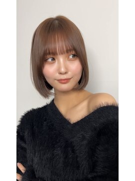 サンド 鹿児島中央(sand) 神田雄貴　ボブ　韓国ボブ　タッセルボブ　ベージュカラー