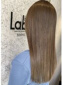 髪質改善カラー×オリーブベージュ