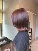 オレンジフェイスシャギーボブ