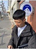 メンズフェードクロップカットダウンパーマイージーパーマ眉毛