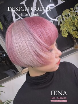 イエナ 渋谷(IENA) デザインカラーケアブリーチダブルカラーピンクアッシュカラー