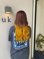 ロア バイ シズク センター南(LOA by sizuk)&nbsp;イエロー×チョコレートブラウン/グラデーションカラー