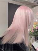 くびれヘア/アプリコットオレンジ/夏のヘアアレンジ/梅田