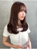 レイヤーカット小顔に見せるヘア/韓国ヘア/髪質改善/福岡/