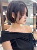ショートカット/暗めカラー/デザインカラー/福岡/天神/30代40代